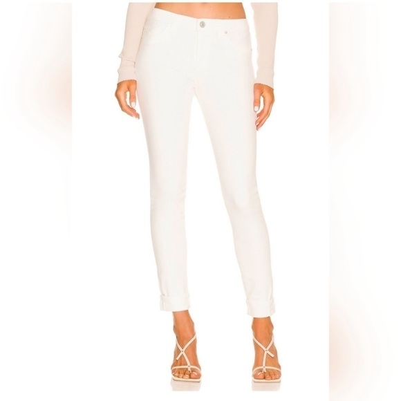 Hudson Nico Midrise Super Skinny Ankle Jean in White - Picture 2 of 11